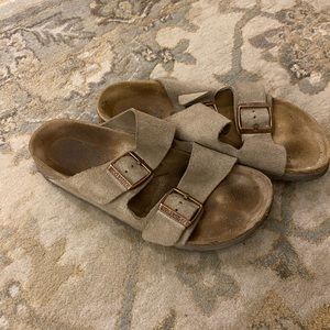 Tan Suede Birkenstocks 37 Arizona Sandals